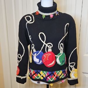 Vintage Lisa Nichols Sweater Christmas Ugly Holiday Ornaments Xmas Ornaments